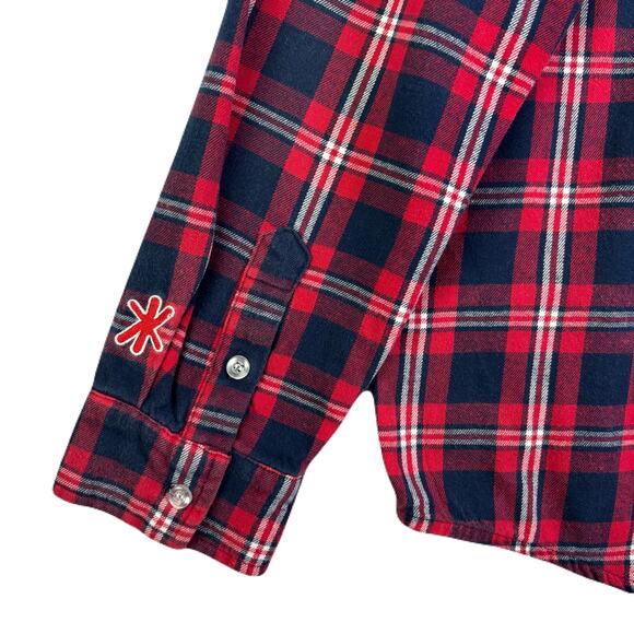 GENUINE MERCHANDISE Boston Red Sox Long Sleeve Button Front Red Flannel Shirt - Picture 8 of 11